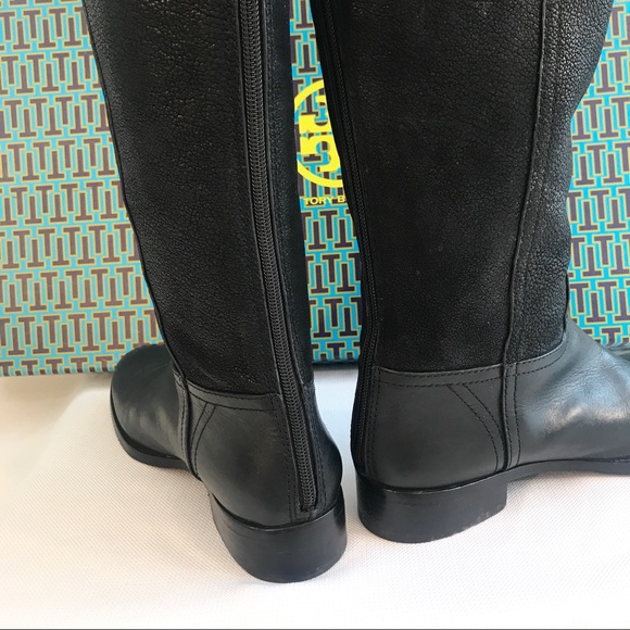 Tory Burch Leather OTK boot size 9 black - Picture 4 of 8